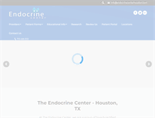 Tablet Screenshot of endocrinecenterhouston.com